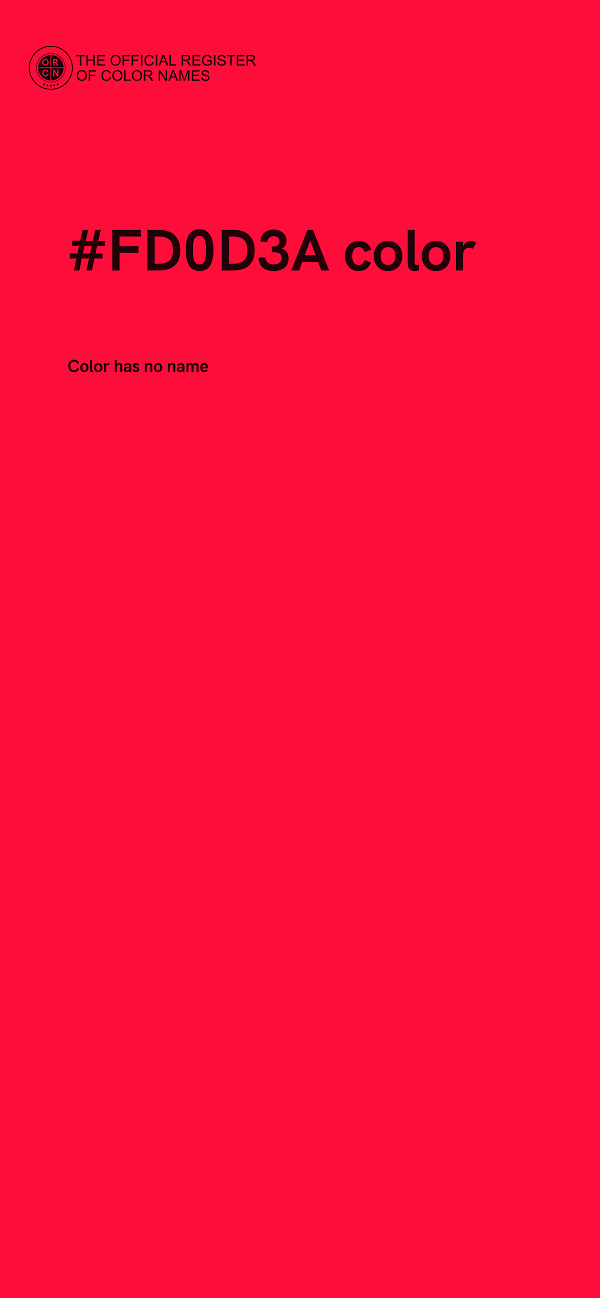 #FD0D3A color image