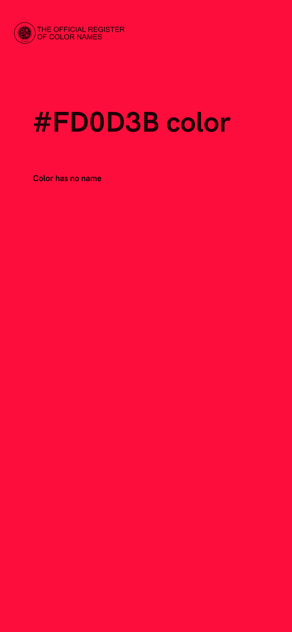 #FD0D3B color image