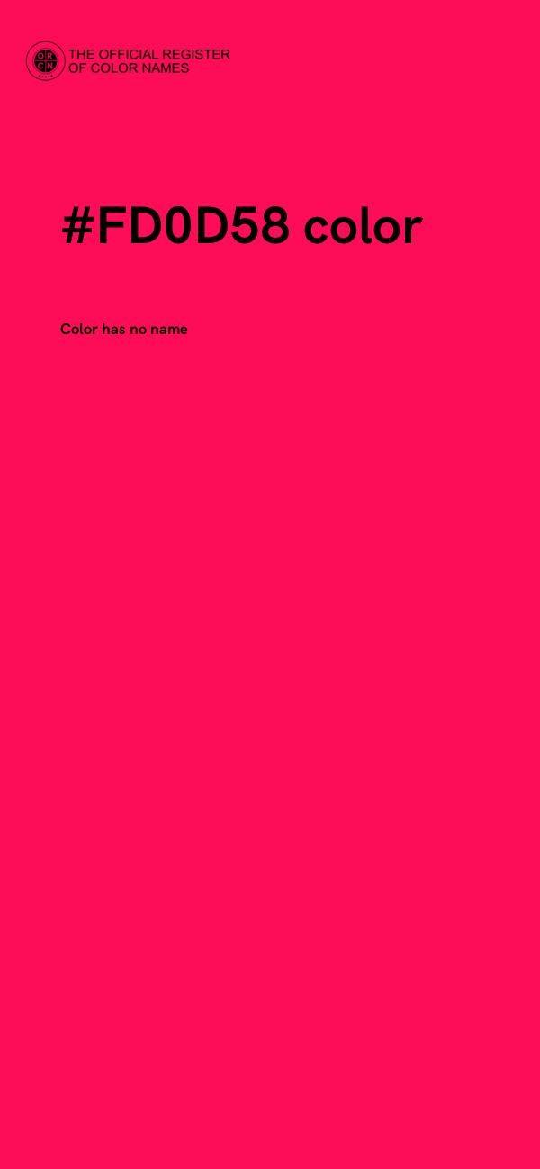 #FD0D58 color image