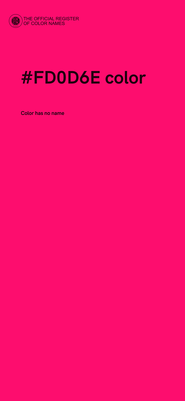#FD0D6E color image