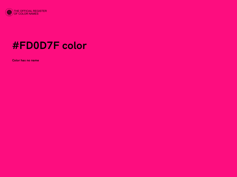 #FD0D7F color image