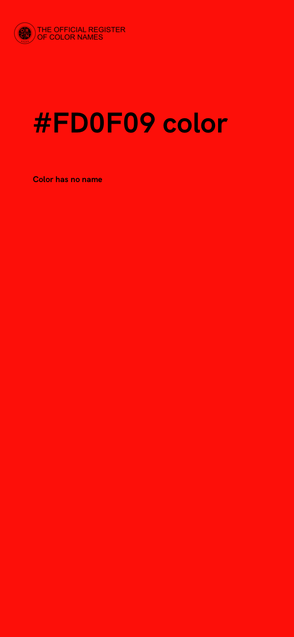 #FD0F09 color image