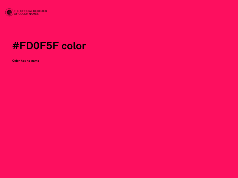 #FD0F5F color image