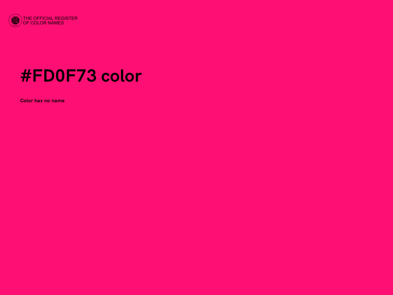 #FD0F73 color image