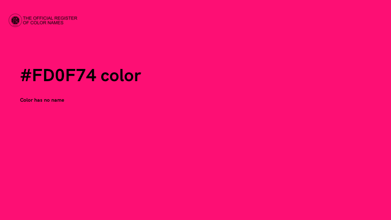 #FD0F74 color image