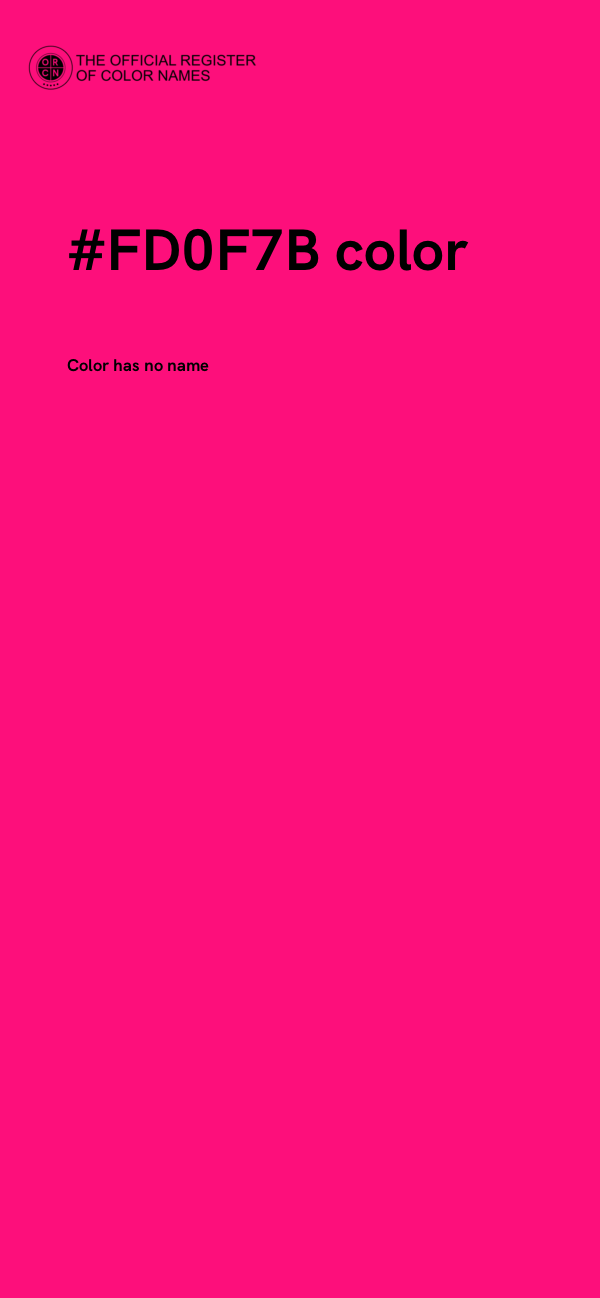 #FD0F7B color image