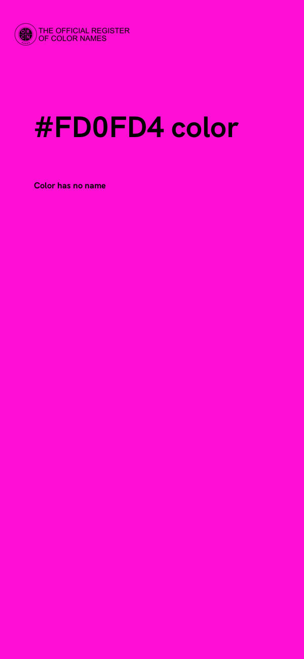 #FD0FD4 color image