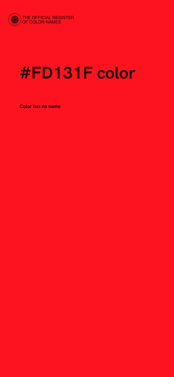 #FD131F color image