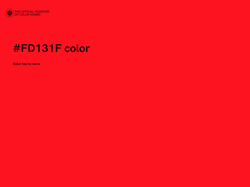 #FD131F color image