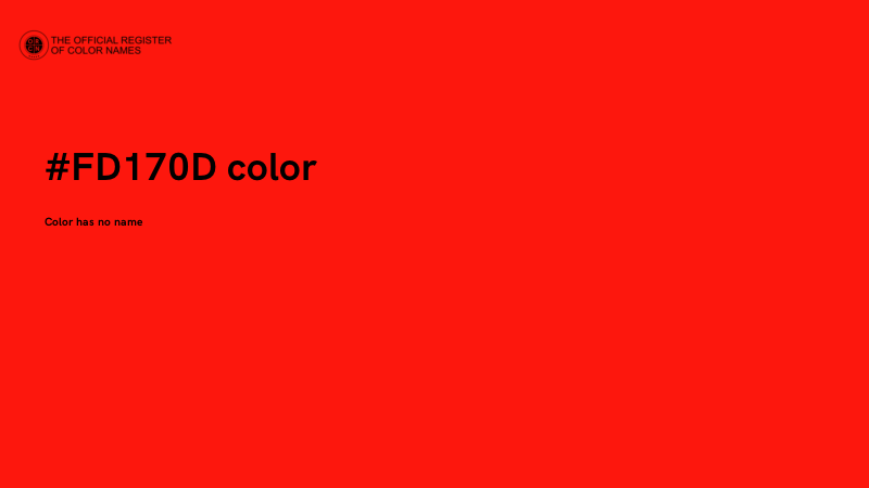 #FD170D color image