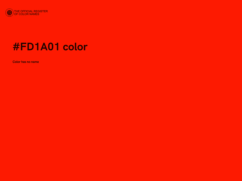 #FD1A01 color image