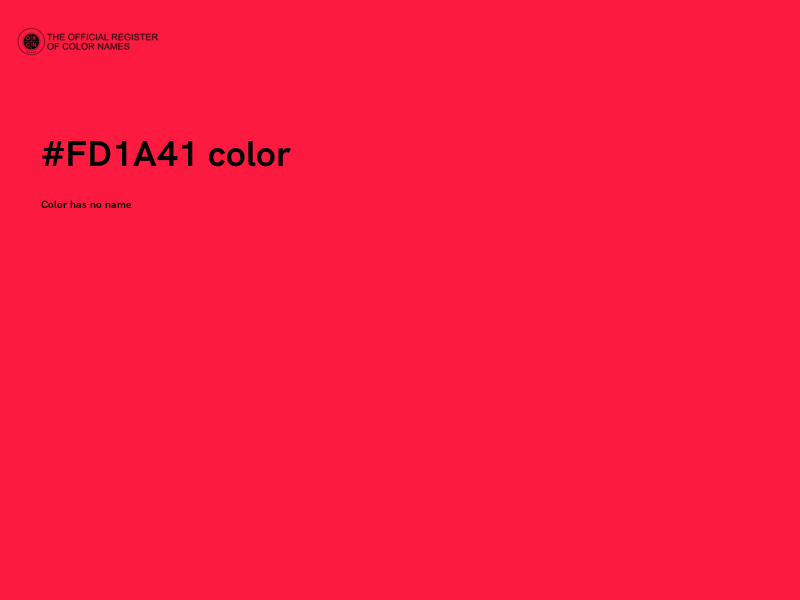 #FD1A41 color image