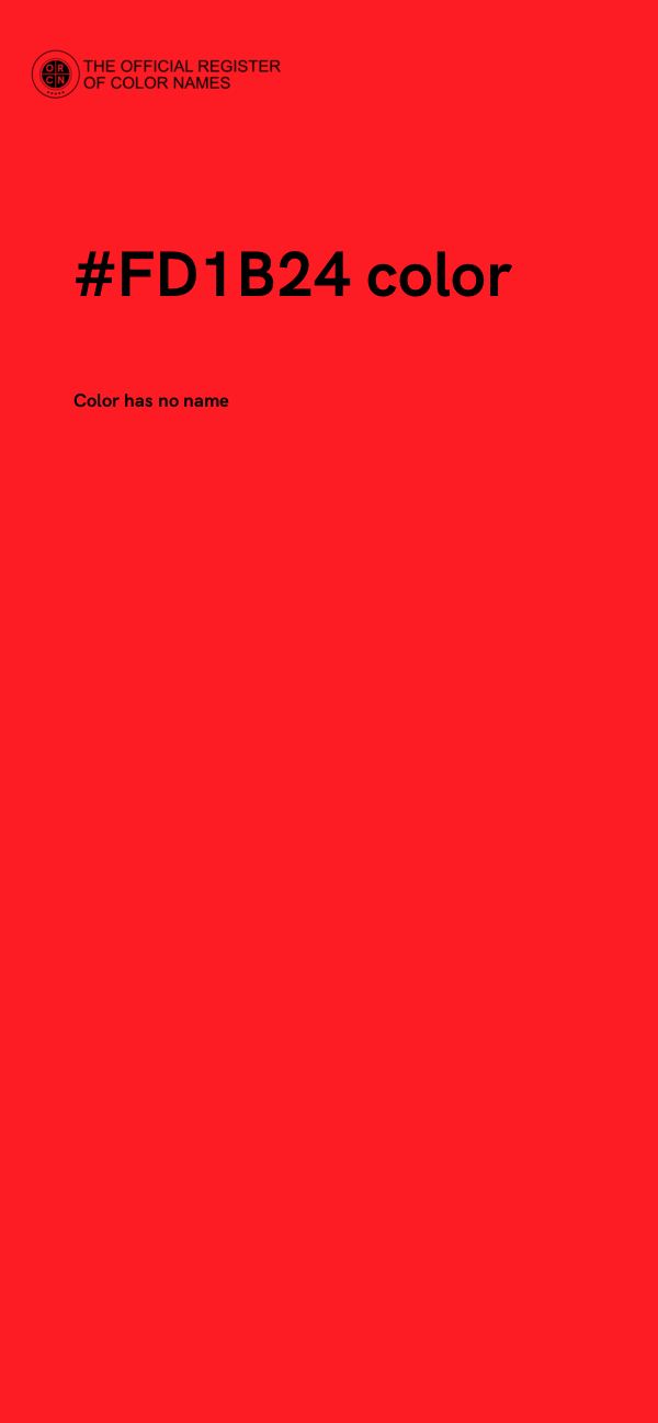#FD1B24 color image