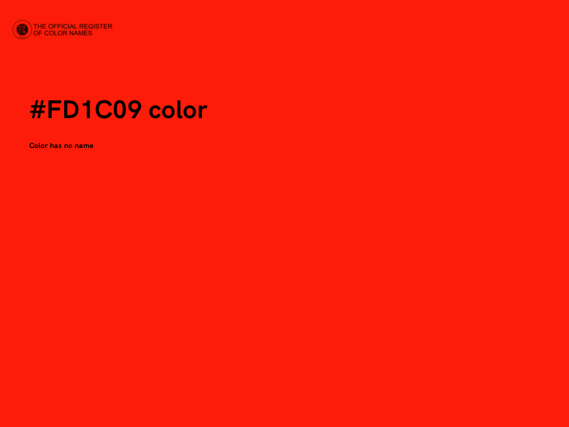 #FD1C09 color image