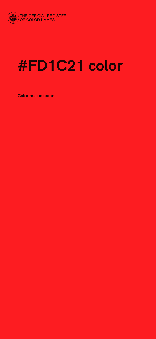 #FD1C21 color image
