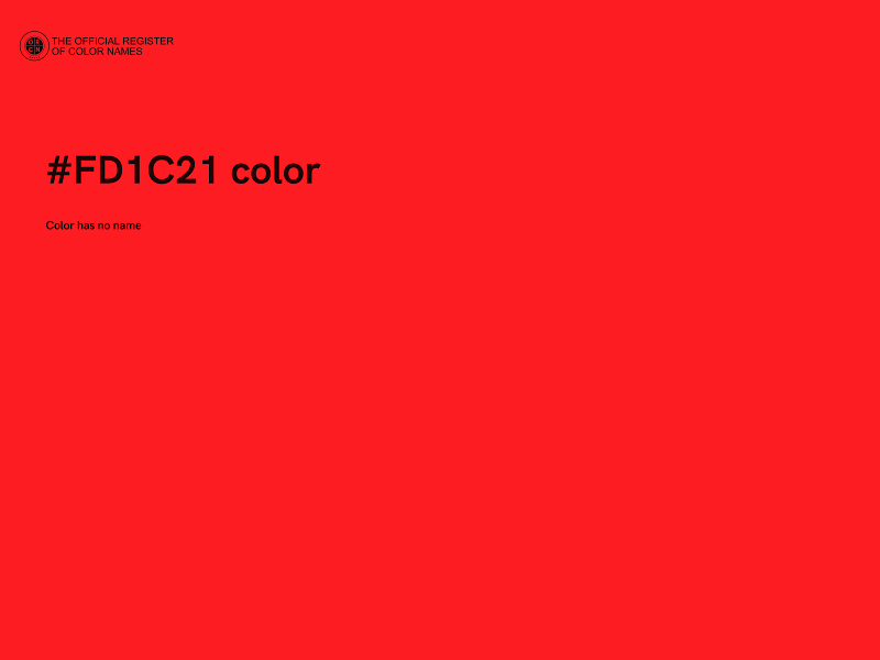 #FD1C21 color image