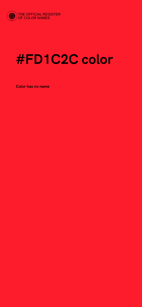 #FD1C2C color image