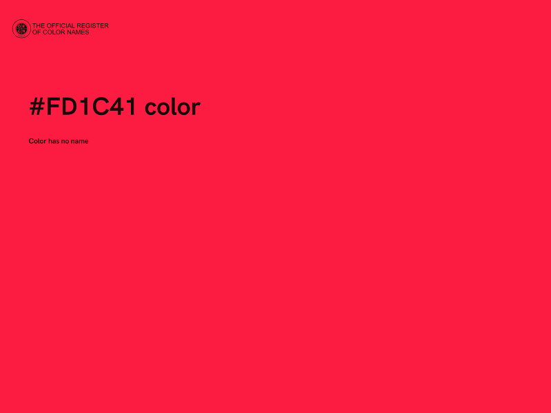 #FD1C41 color image