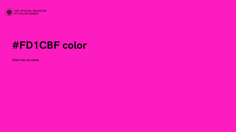#FD1CBF color image