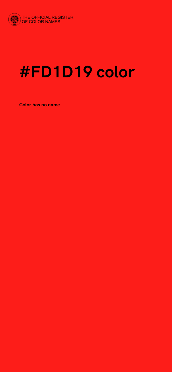 #FD1D19 color image