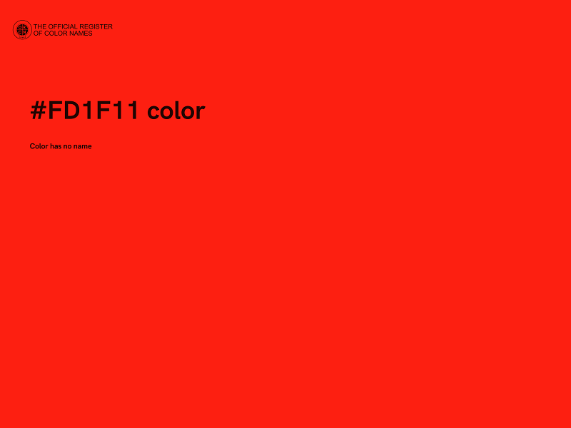 #FD1F11 color image