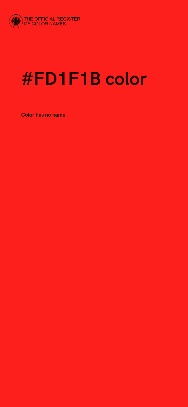 #FD1F1B color image