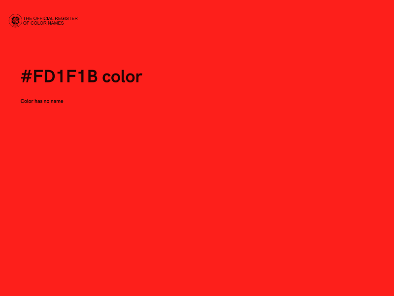 #FD1F1B color image