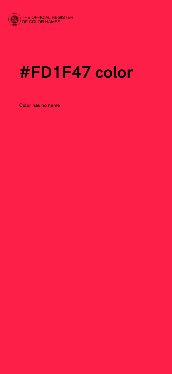 #FD1F47 color image