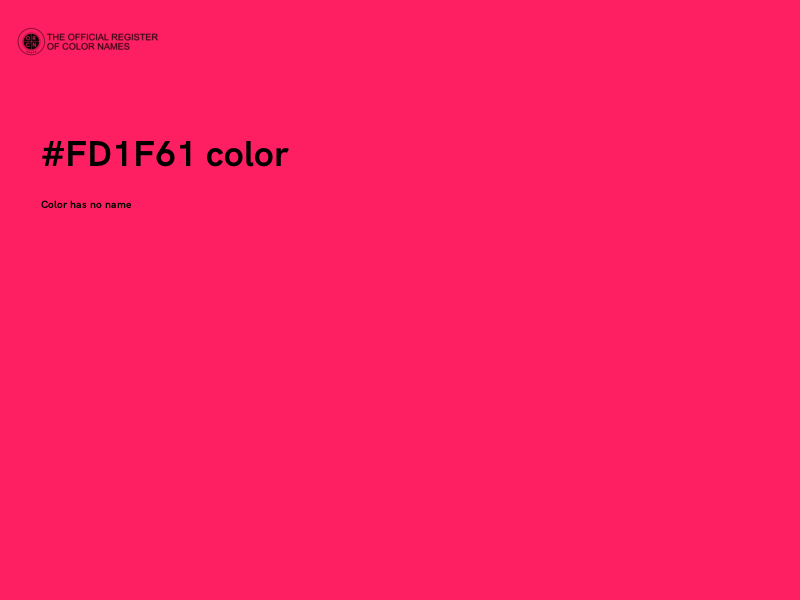#FD1F61 color image