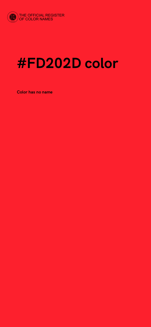 #FD202D color image