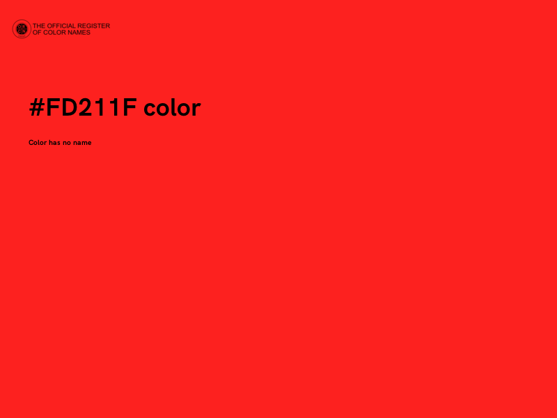 #FD211F color image
