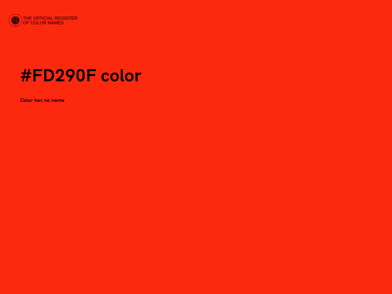#FD290F color image