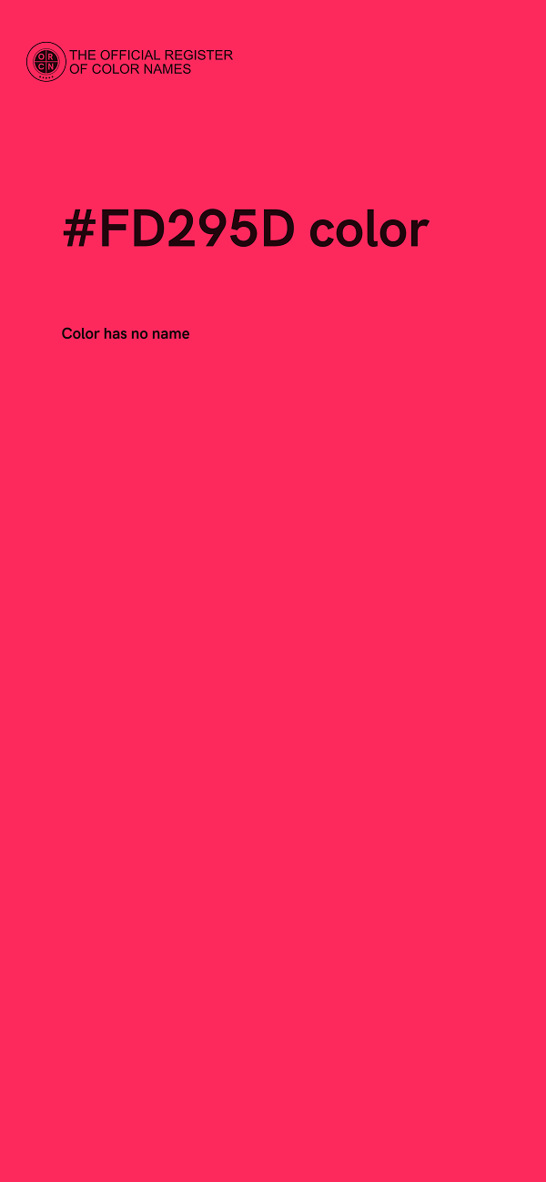 #FD295D color image