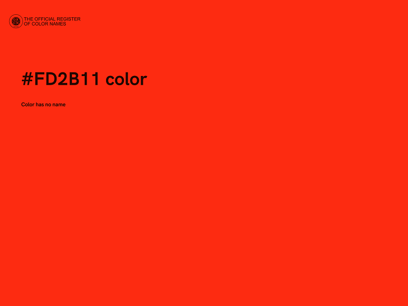 #FD2B11 color image