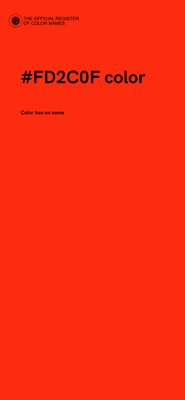 #FD2C0F color image