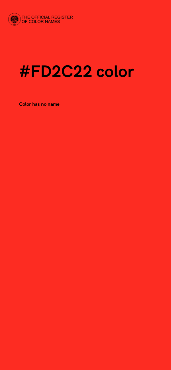 #FD2C22 color image