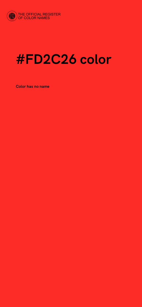 #FD2C26 color image