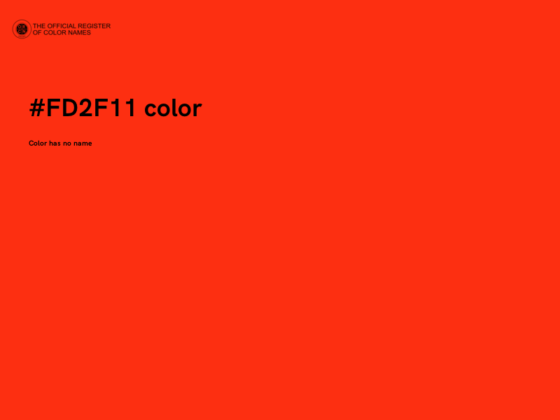 #FD2F11 color image