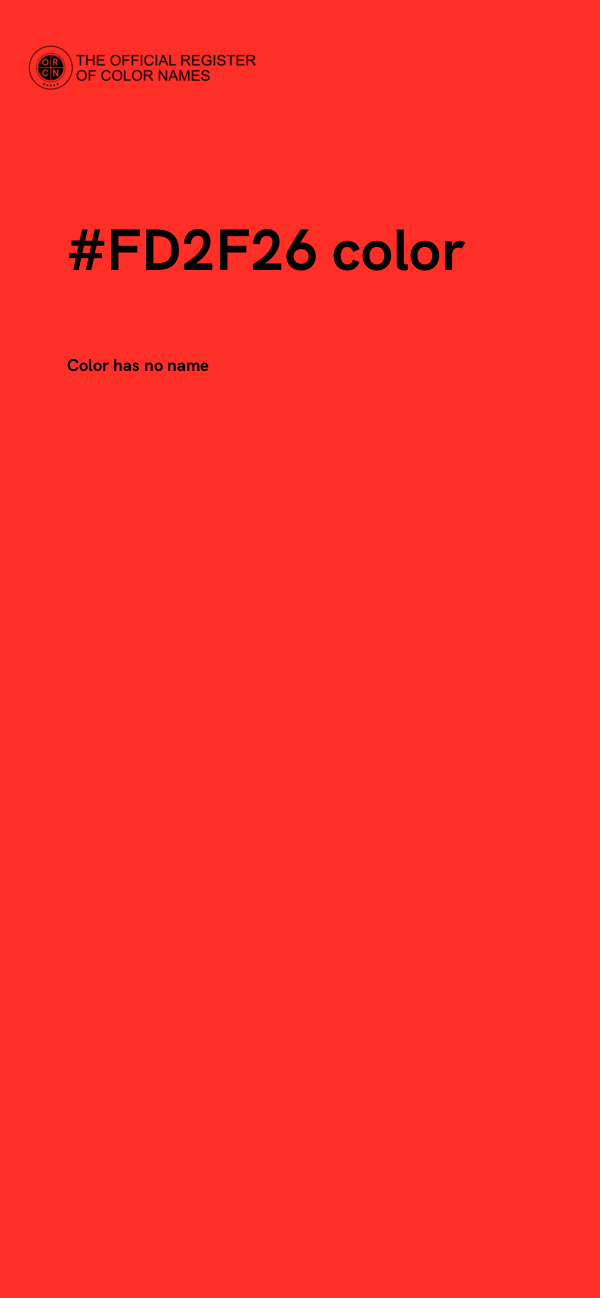 #FD2F26 color image