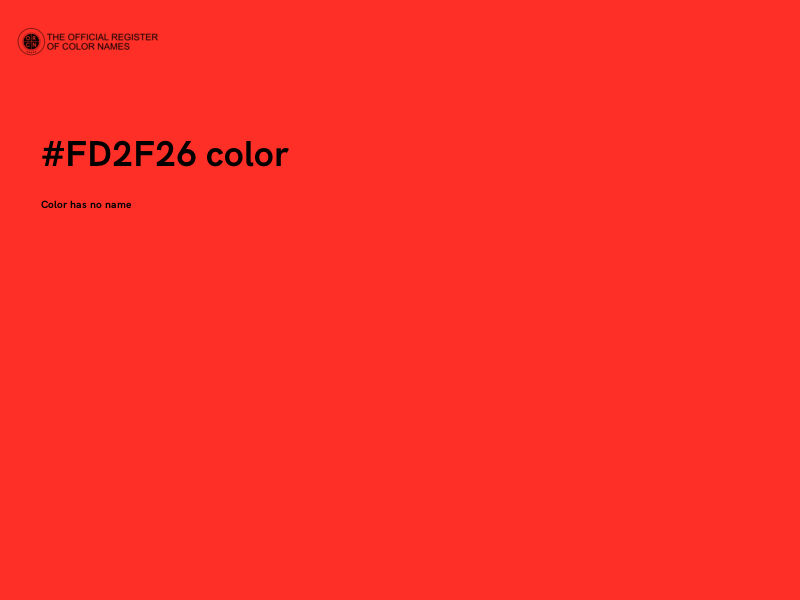 #FD2F26 color image