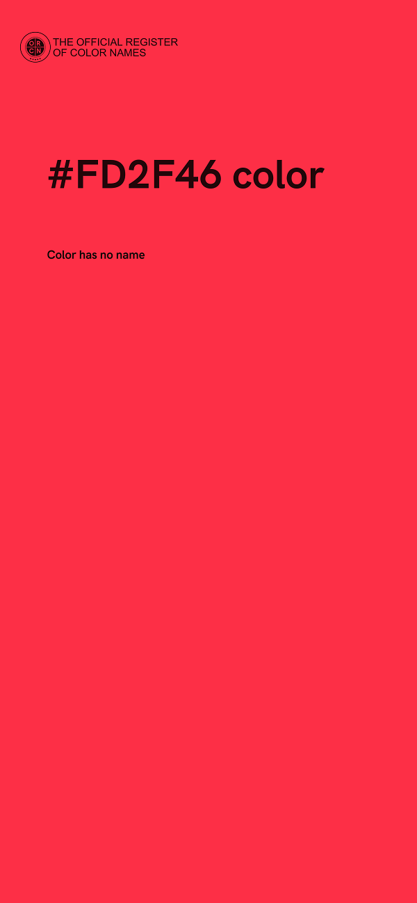 #FD2F46 color image