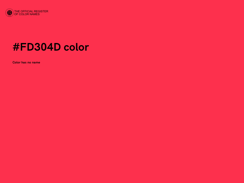 #FD304D color image
