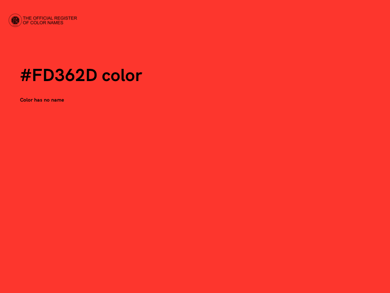 #FD362D color image