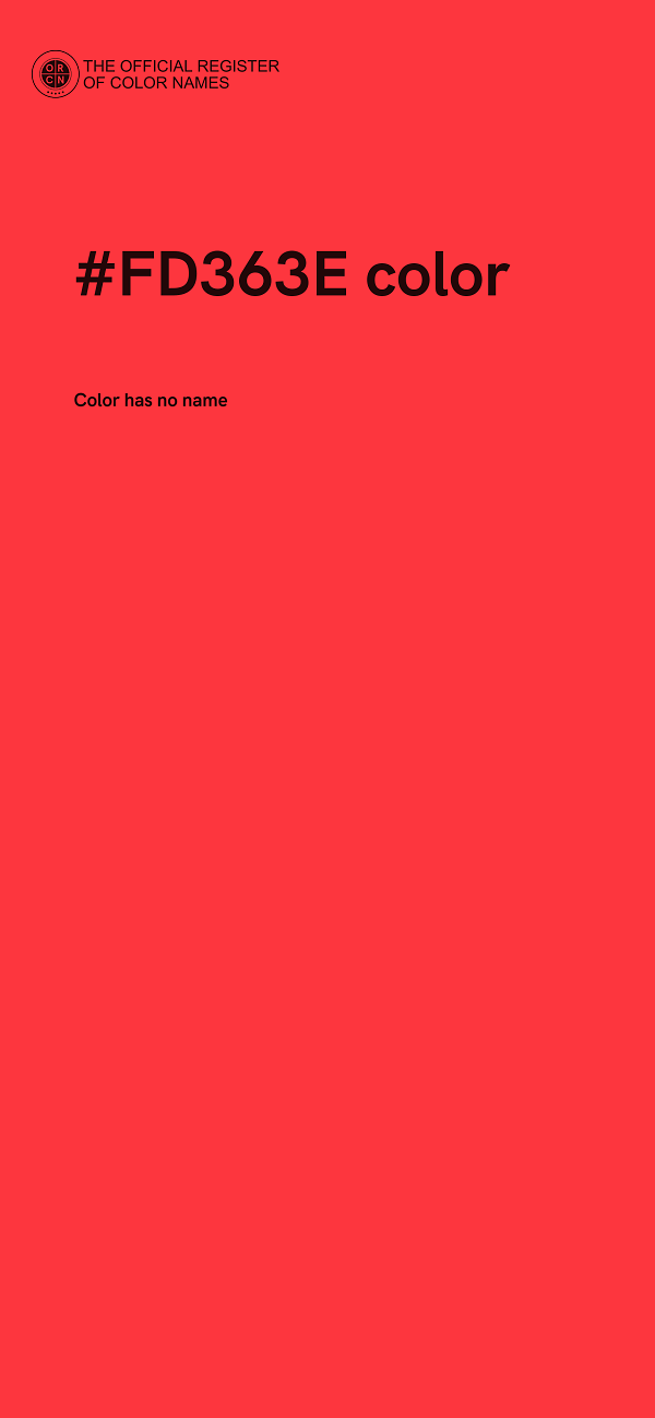#FD363E color image