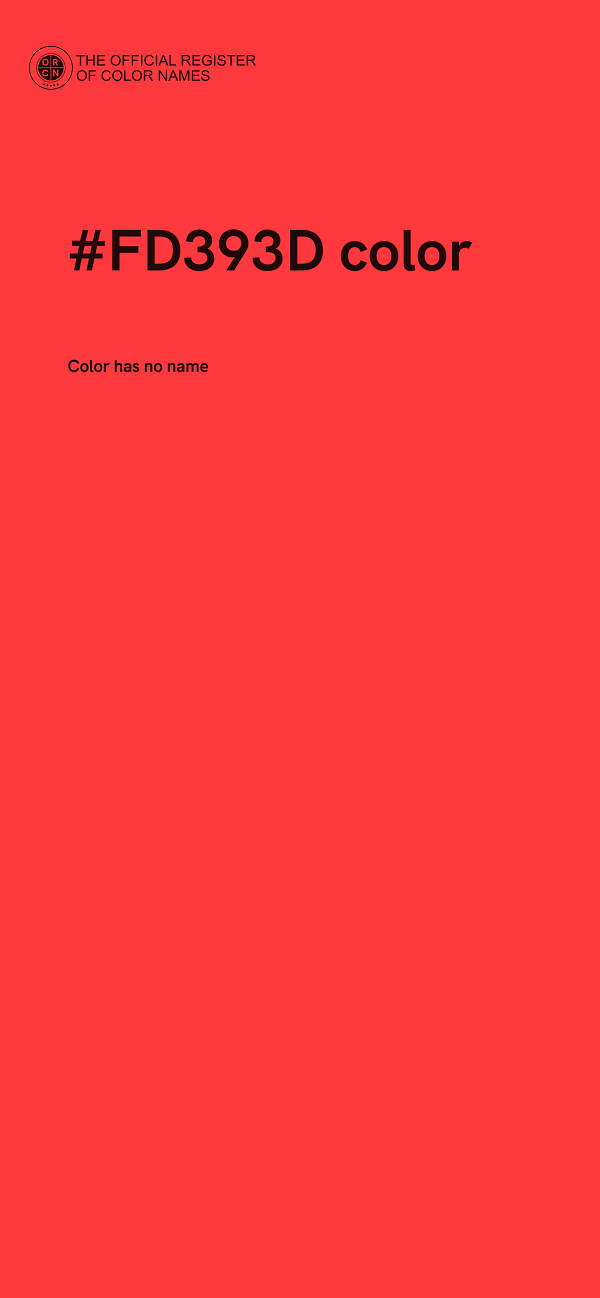 #FD393D color image