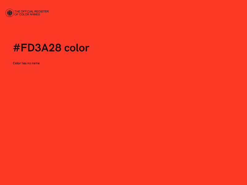#FD3A28 color image