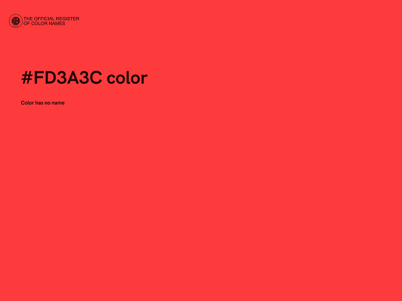 #FD3A3C color image