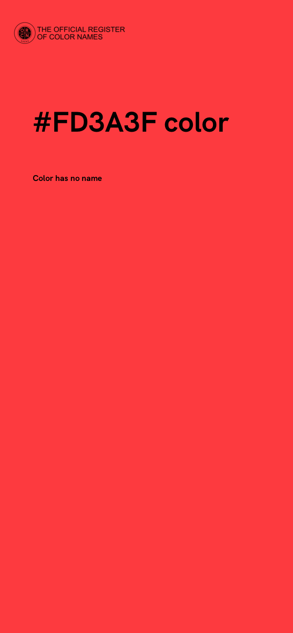 #FD3A3F color image
