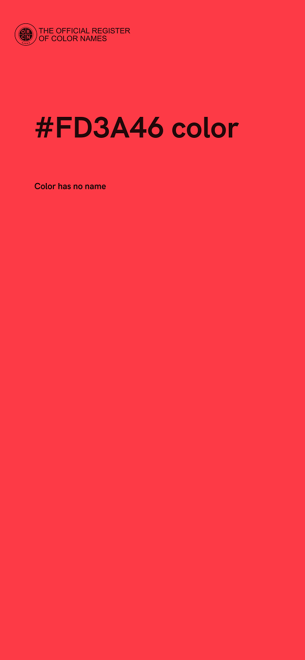 #FD3A46 color image