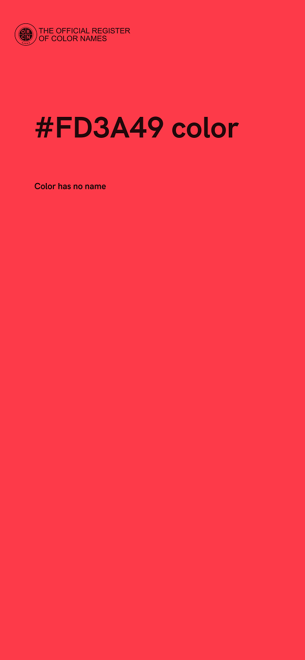 #FD3A49 color image